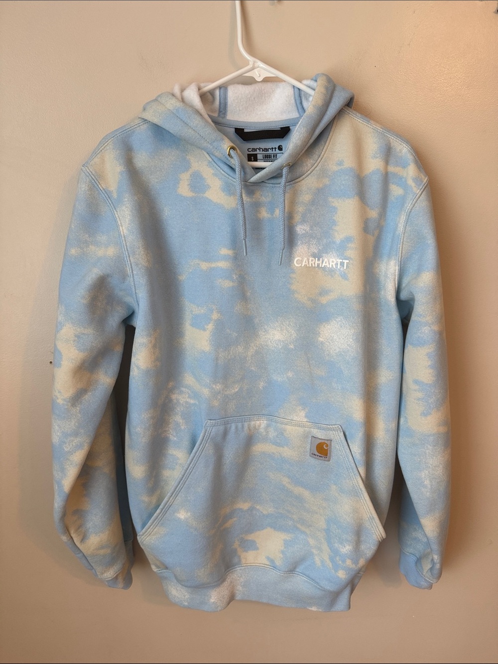 Carhartt Watercolor Camo Hooded Sweatshirt Loose Fit Unisex Size Small Like new!